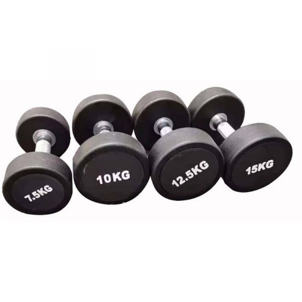 Гантельный ряд полиуретановый от 27,5 до 50 кг (шаг 2,5 кг) Gymmaster ANA-002